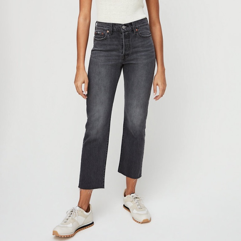 Levi's Wedgie Straight Leg Jeans Black Ember